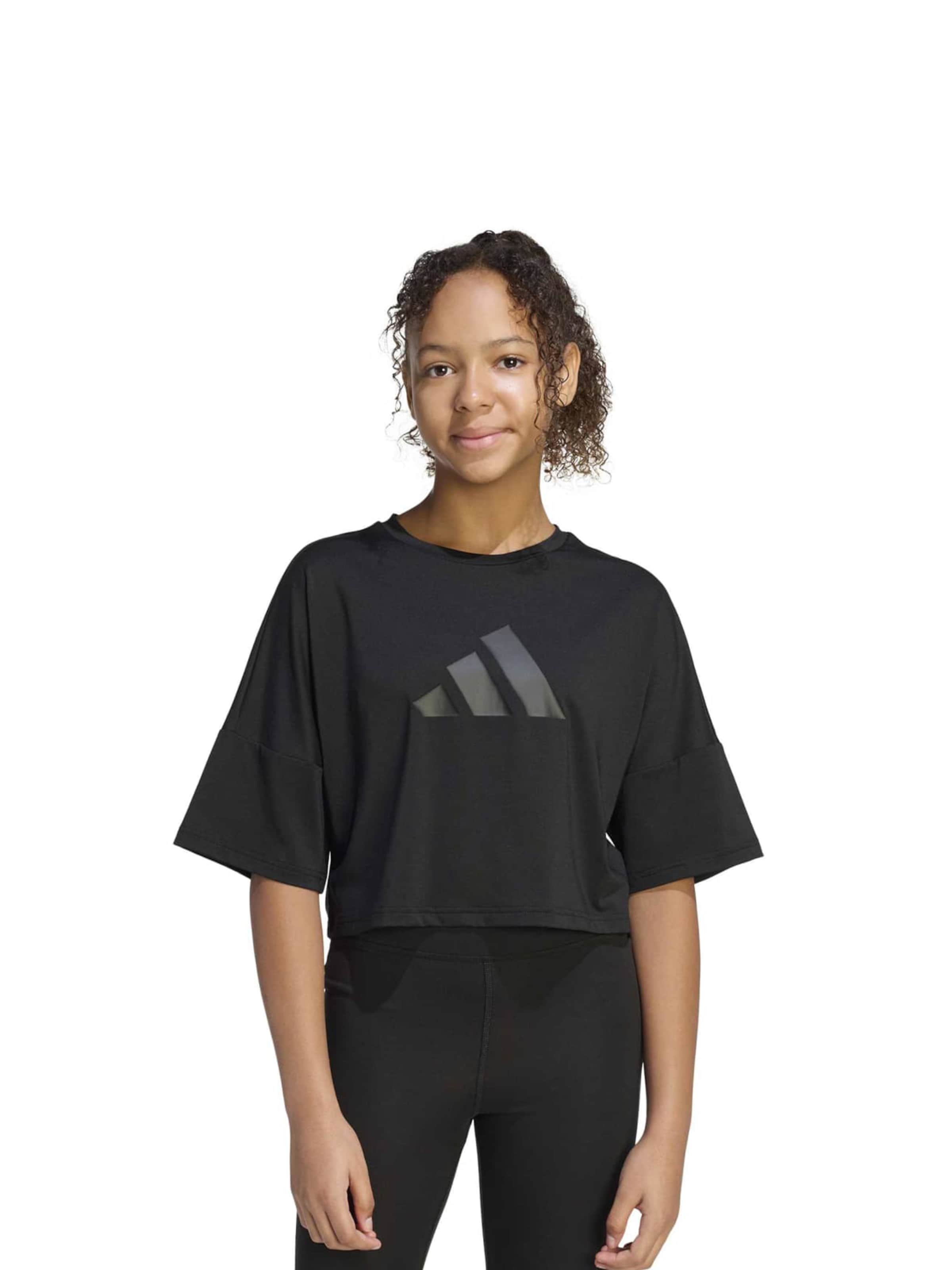 ADIDAS SPORTSWEAR Funkcionalna majica ' FUTURE ICONS' | črna barva: sprednja stran