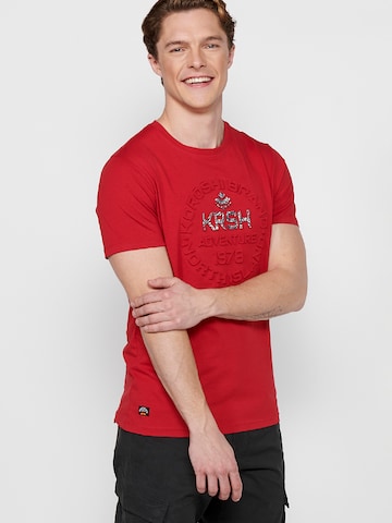 T-Shirt KOROSHI en rouge : devant