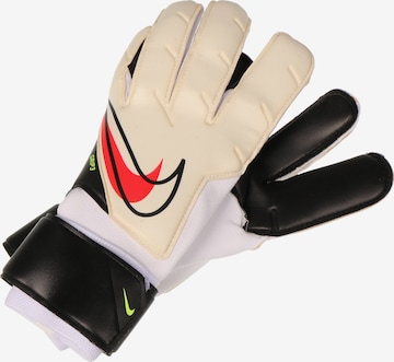 NIKE Athletic Gloves in White: front