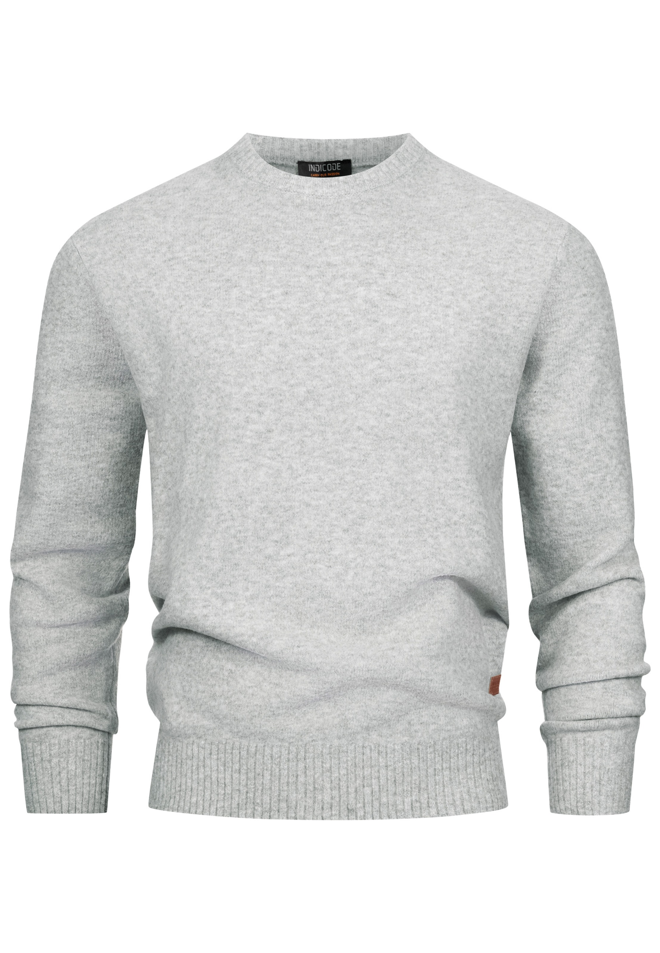 INDICODE JEANS Sweater 'INTrax' in Grey: front