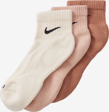 NIKE Sportsocken 'Everyday Plus' in Beige: Vorderseite