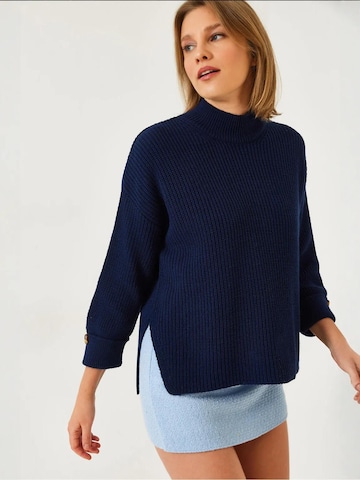 Bianco Lucci Kampsun 'Pullover', värv sinine: eest vaates