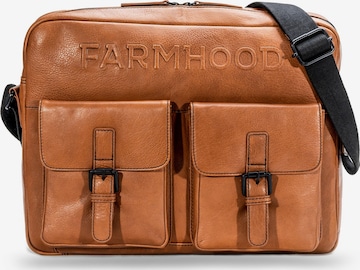 Borsa portadocumenti di Farmhood in marrone: frontale