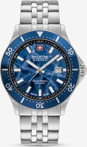 SWISS MILITARY HANOWA Analoguhr 'Swiss Glacier' in Blau: Vorderseite