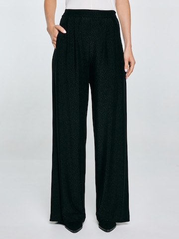BIG STAR Wide leg Trousers 'Cora' in Black: front