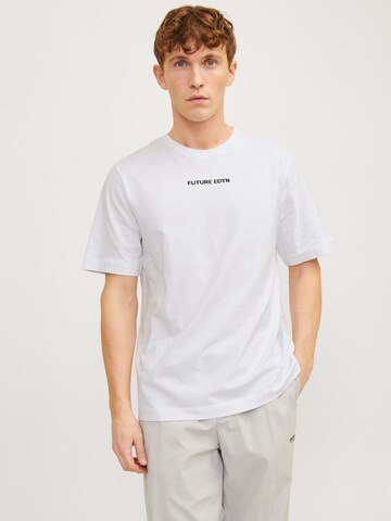 T-Shirt 'Stagger' JACK & JONES en blanc : devant