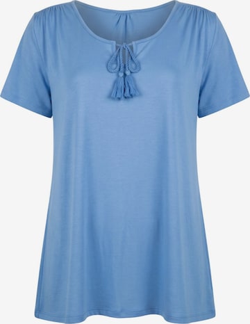 Shape Of You Bluse in Blau: Vorderseite
