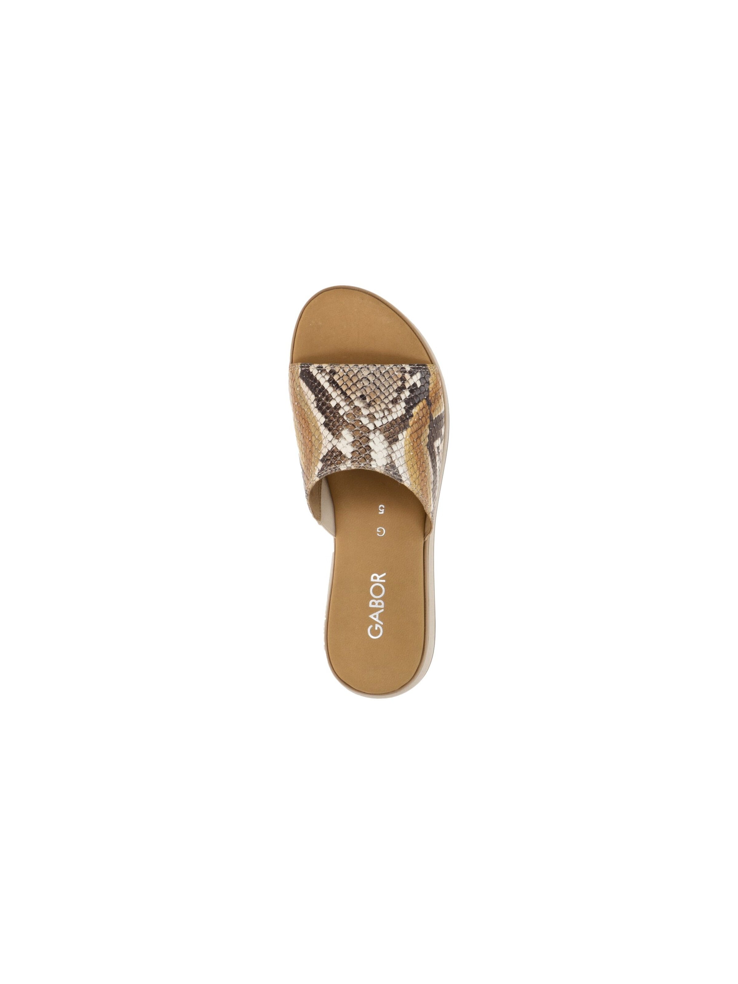 GABOR Mules 'Gabor Plateau Pantolette braun Python 82.740.82' in Brown