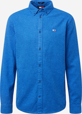 Tommy Jeans Regular fit Button Up Shirt in Blue: front