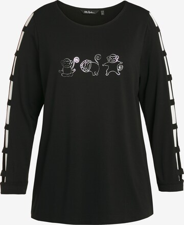 T-shirt Ulla Popken en noir : devant