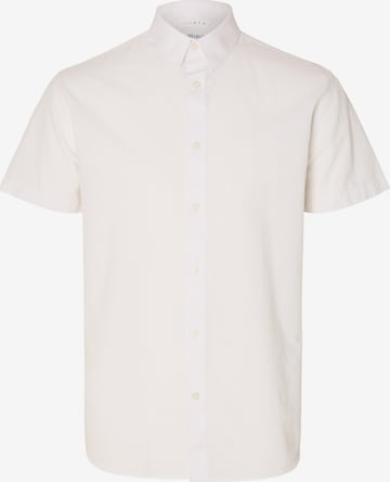 SELECTED HOMME Button Up Shirt in White: front