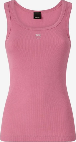 PINKO Top 'PINKO CALCOLATORE CANOTTIERA COSTINA COTONE LOGO METAL canotta' in Pink: front