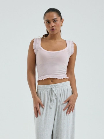 Seamless Basic Top ' Cotton ' in Roze: voorkant