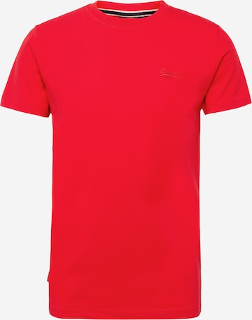 Superdry - Camiseta en rojo: frente