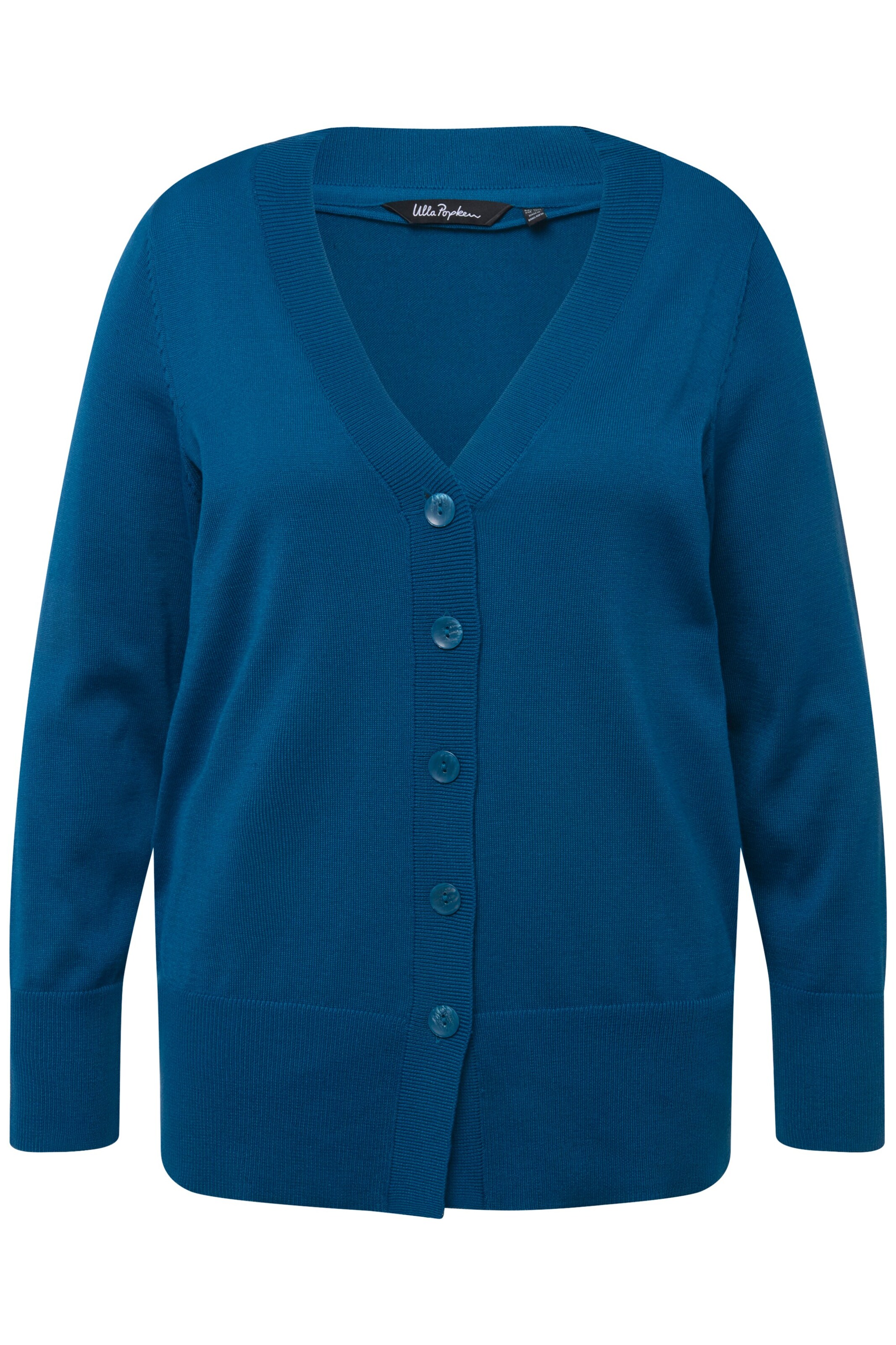 Ulla Popken Strickjacke in Blau: Vorderseite
