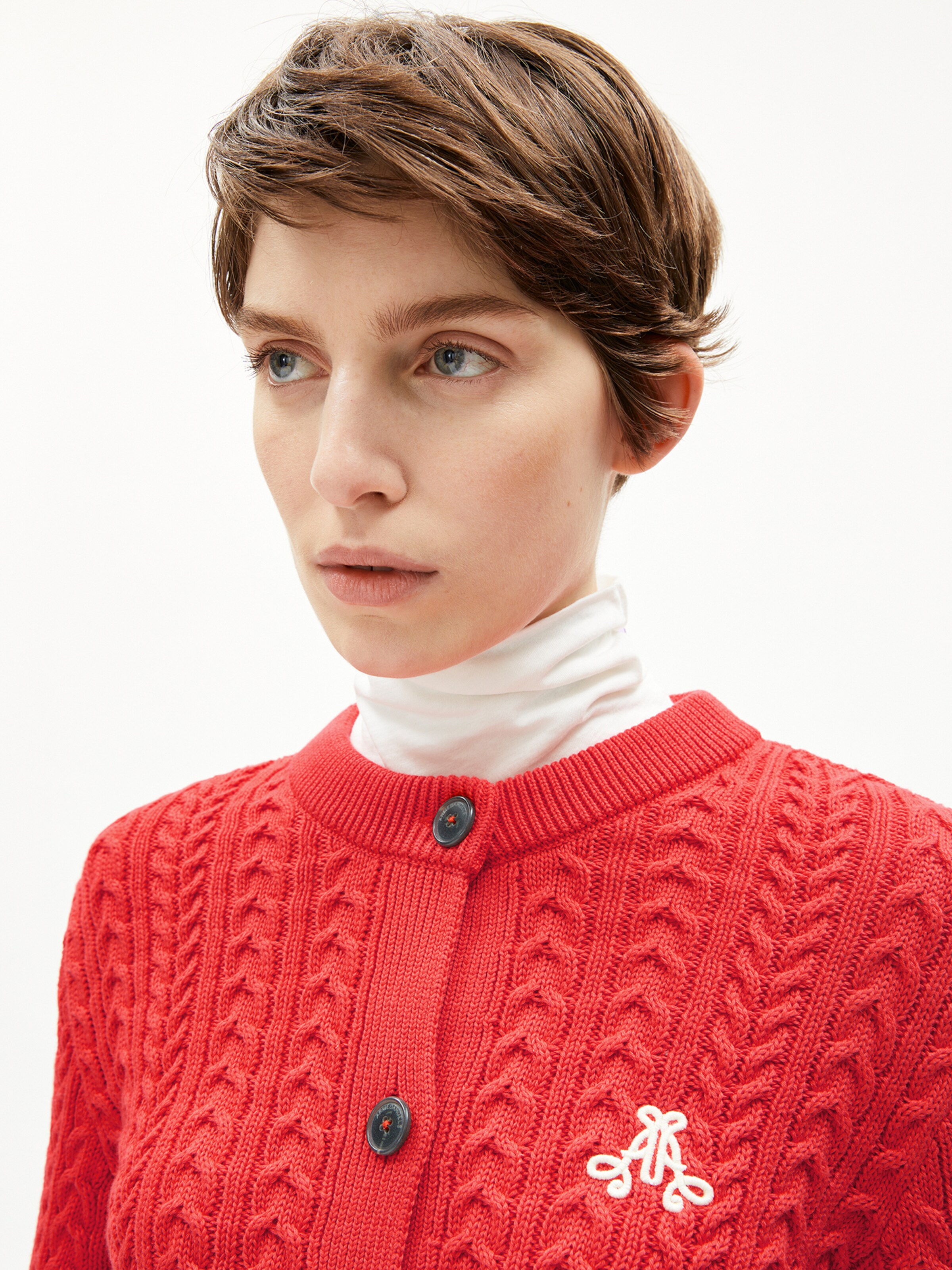 ARMEDANGELS Gebreid vest in Rood