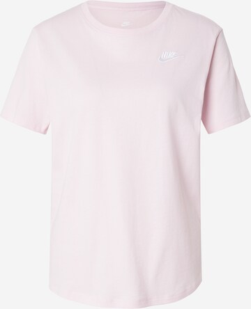Nike Sportswear - Camisa 'Club Essential' em rosa: frente