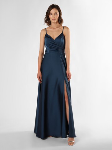 Robe de soirée Laona en bleu : devant