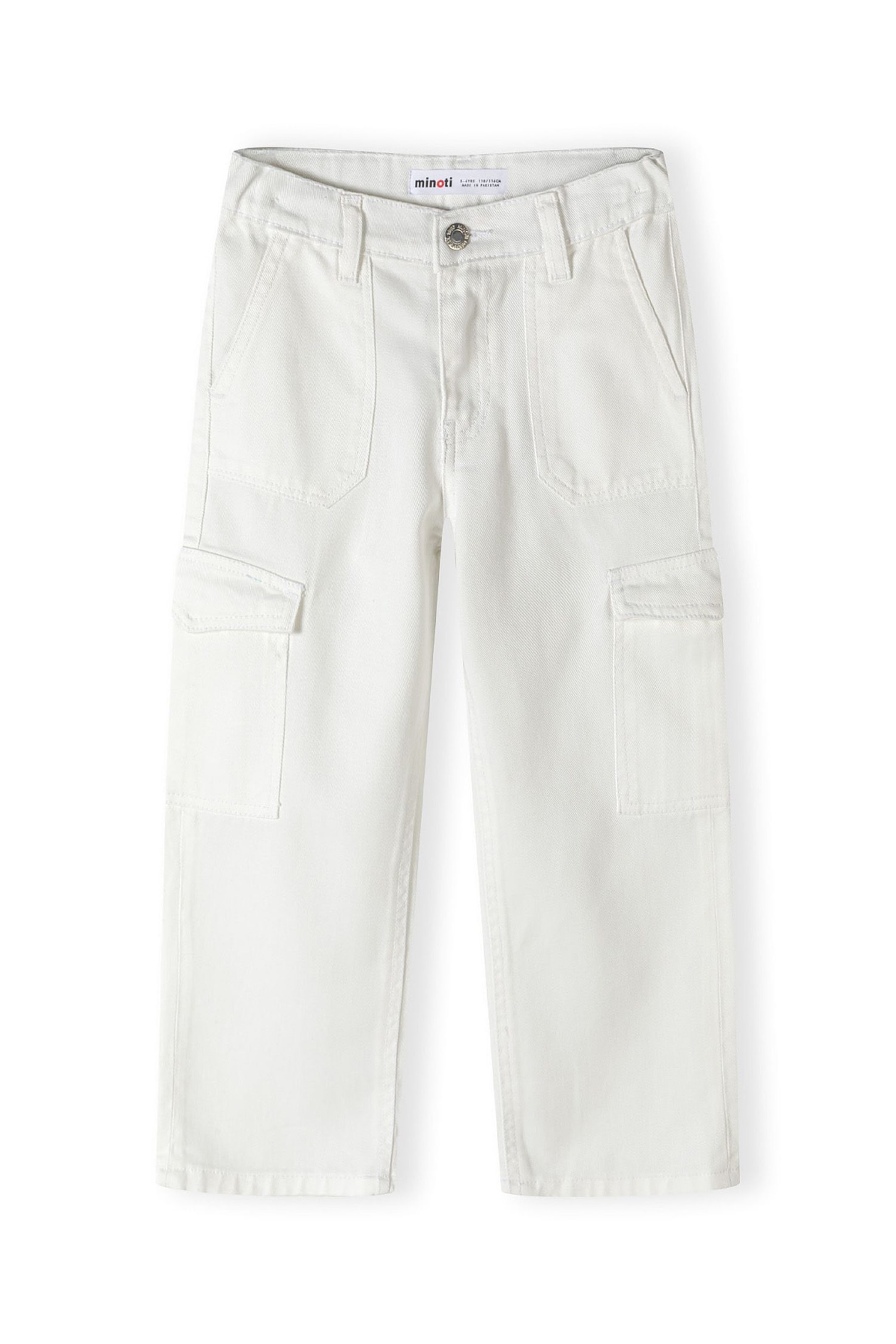 MINOTI Normalny krój Spodnie w kolorze biały: przód
