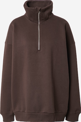 WEEKDAY Sweatshirt 'Lucid' i brun: framsida