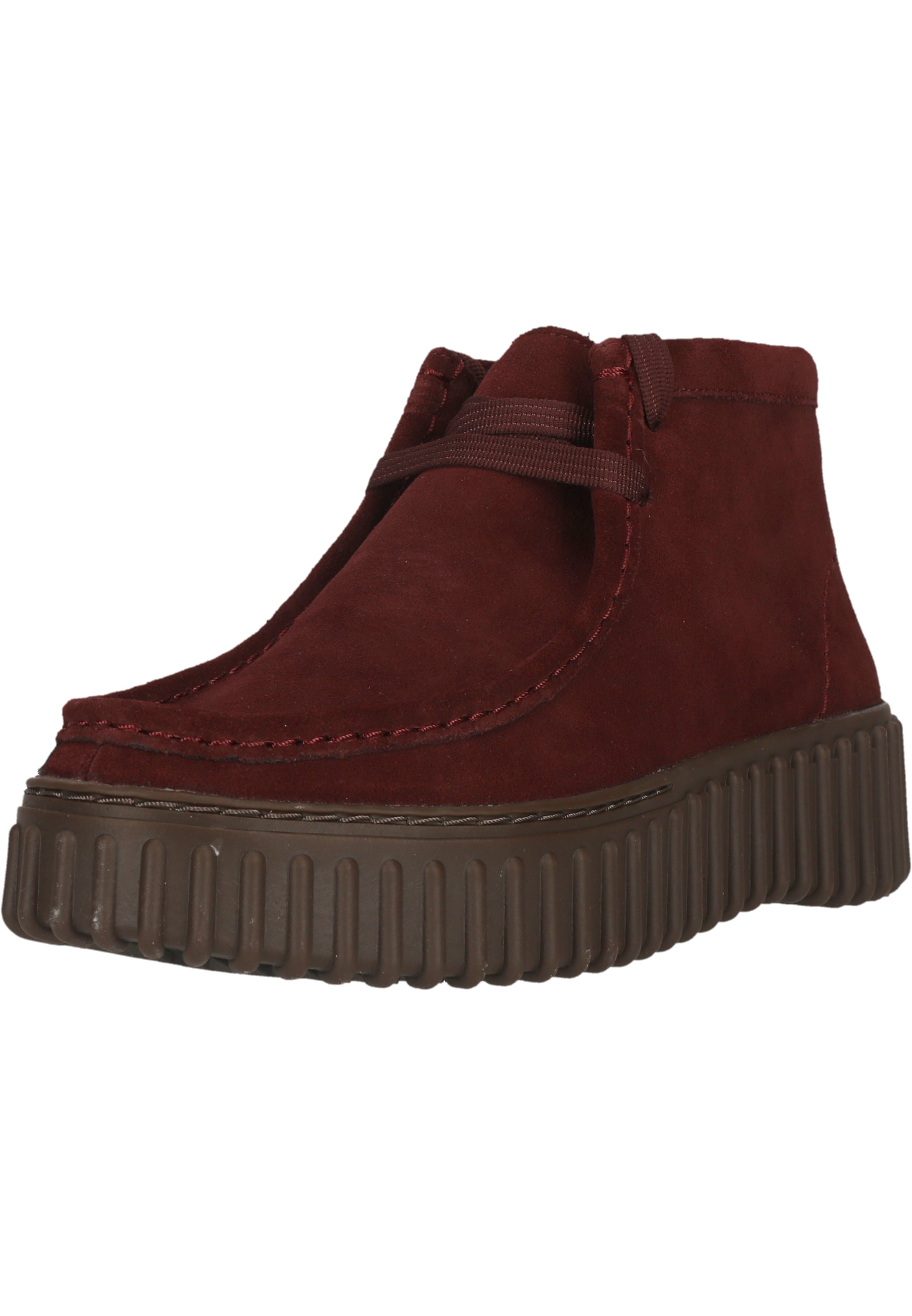 CLARKS Schnürstiefel 'Torhill Moss' in Rot: Vorderseite