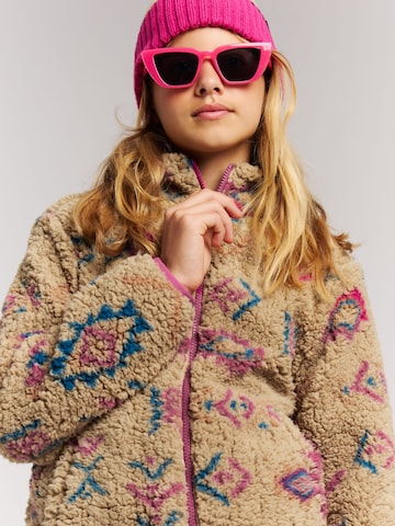PROTEST Fleece jas 'PRTKylee JR' in Bruin