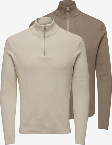 Only & Sons Sweatshirt 'Phil' in Brown: front