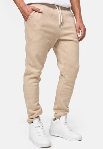INDICODE JEANS Tapered Hose 'Richmond' in Beige