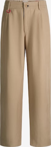 JOOP! Jeans Regular Bandplooibroek 'Rondo ' in Beige: voorkant