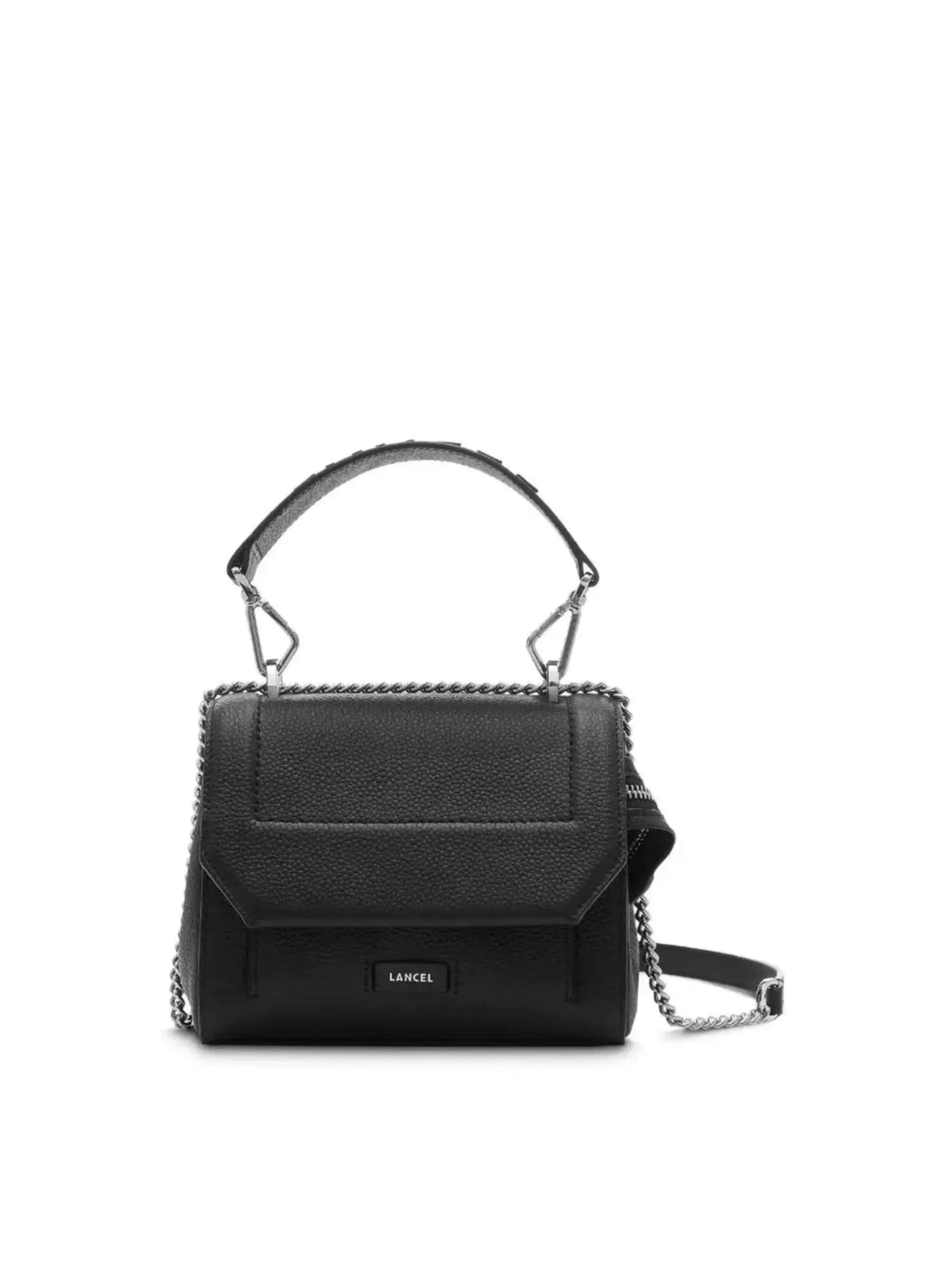 Borsa a spalla 'Sac Rabat S Lancel Ninon Noir/Argenté' di Lancel in nero