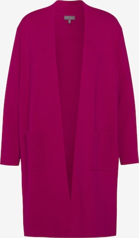 Cardigan Ulla Popken en rose : devant