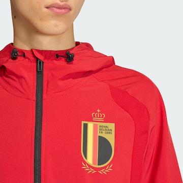 ADIDAS PERFORMANCE Φθινοπωρινό και ανοιξιάτικο μπουφάν 'Belgium Tiro Travel Full Zip' σε κόκκινο