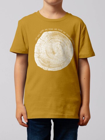 watabout.kids Shirt 'Baumscheibe' in Geel: voorkant