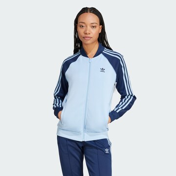 ADIDAS ORIGINALS Sweat jacket 'Adicolor Classics' in Blue: front