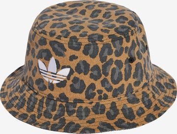 ADIDAS ORIGINALS Hat 'Leopard Bucket' in Brown: front