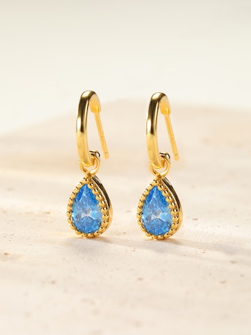 Hey Happiness Ohrringe 'March Birthstone' in Gold
