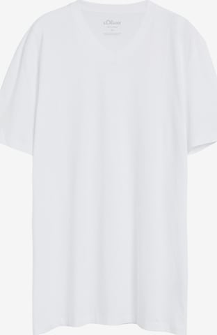 s.Oliver Men Tall Sizes T-Shirt in Weiß: Vorderseite