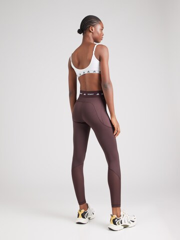 ADIDAS PERFORMANCE Skinny Sports trousers 'STASH' in Brown