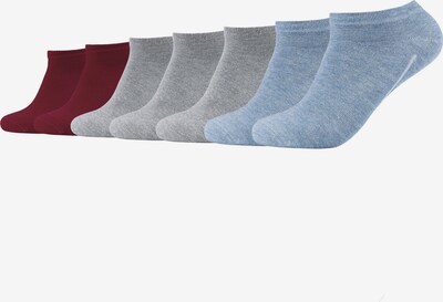 camano Socks in mottled blue / mottled grey / Bordeaux, Item view