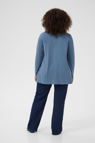 KAFFE CURVE Gebreid vest 'Farsia' in Blauw