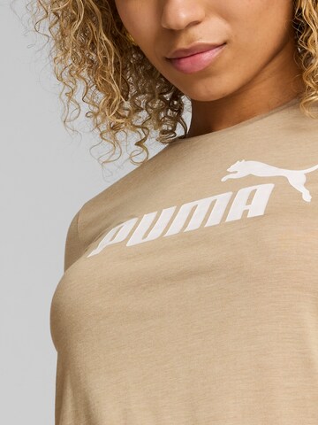PUMA Performance Shirt 'Essentials Heather' in Brown