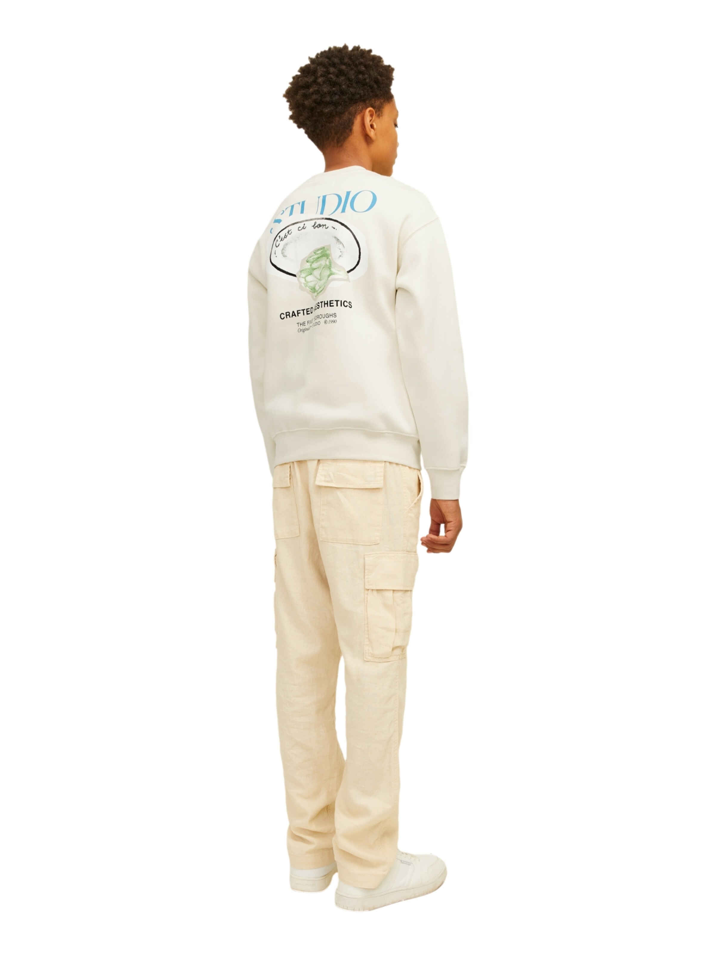 Jack & Jones Junior - Sweatshirt 'Brooklyn Graphic' em branco