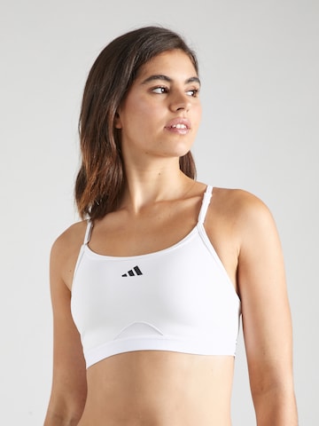 ADIDAS PERFORMANCE Bustier Sport bh 'Aeroreact' in Wit: voorkant