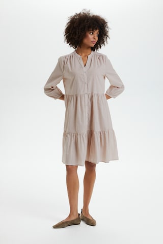 SAINT TROPEZ Shirt Dress 'Mabel' in Beige