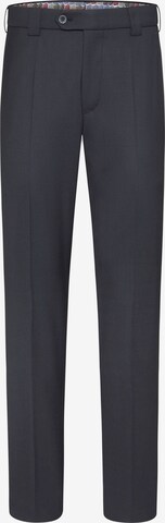 Meyer Hosen Regular Pleated Pants 'Roma' in Blue: front