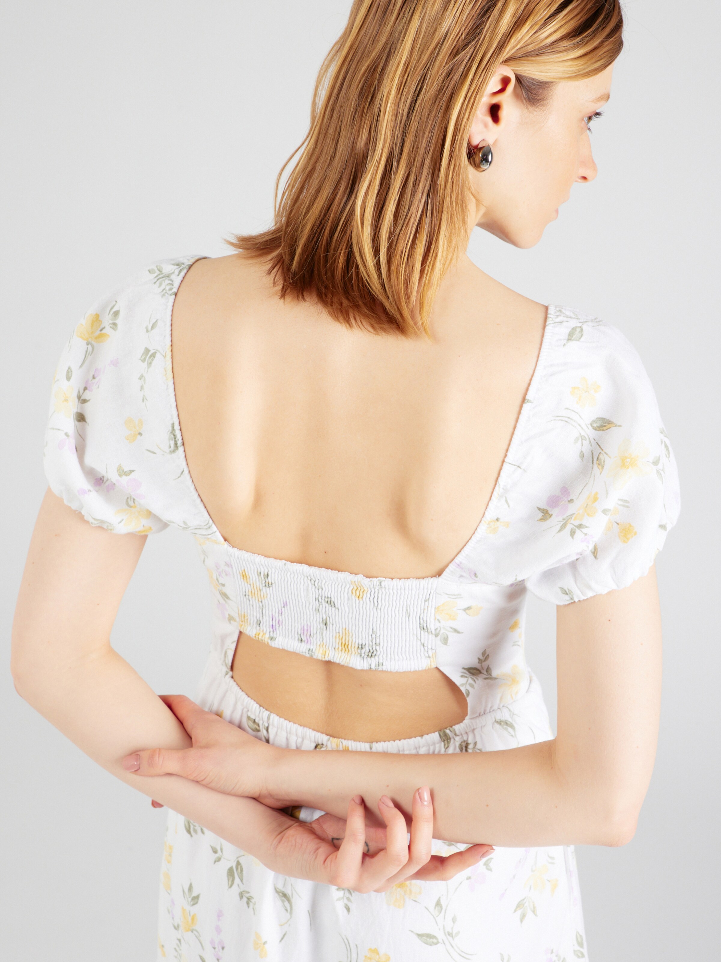 HOLLISTER Summer Dress SOFIA in White ABOUT YOU