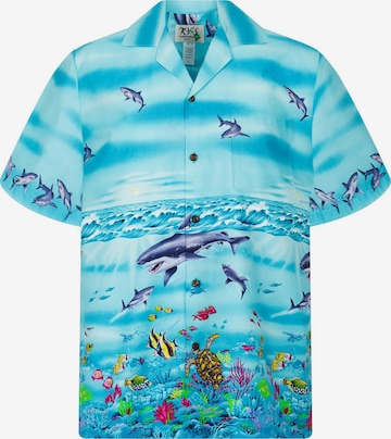 Coupe regular Chemise 'Haie' KY's en bleu : devant