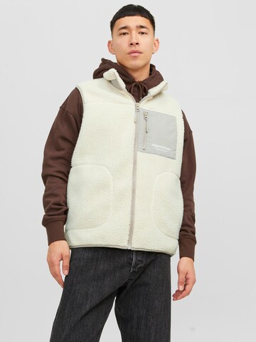 Gilet 'Vesterbro' JACK & JONES en blanc : devant