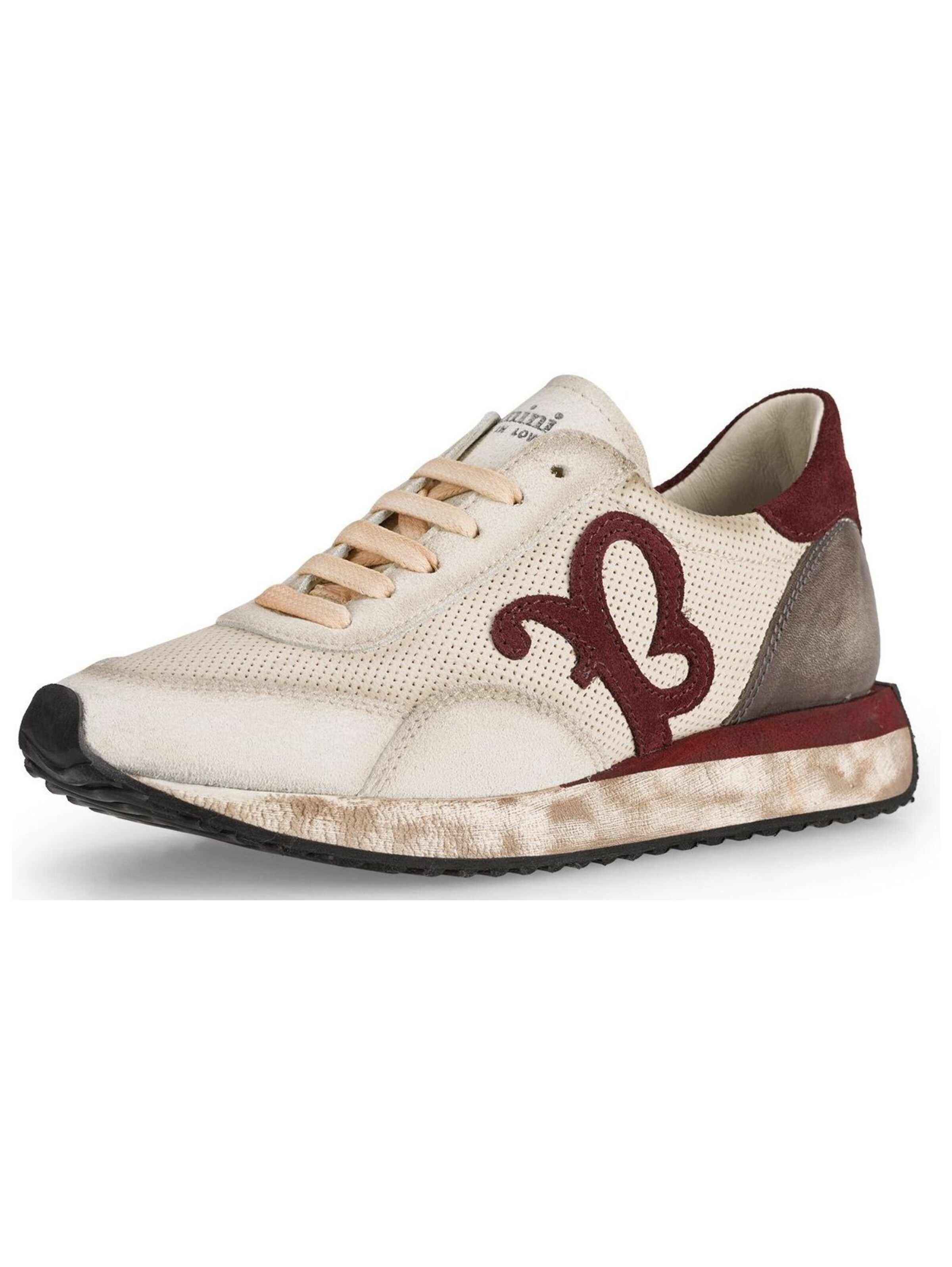 Baskets basses FELMINI en rouge : devant