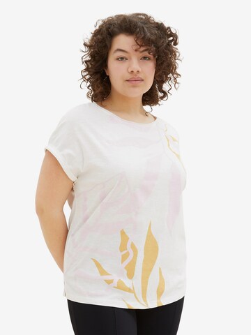 T-shirt Tom Tailor Women + en blanc : devant
